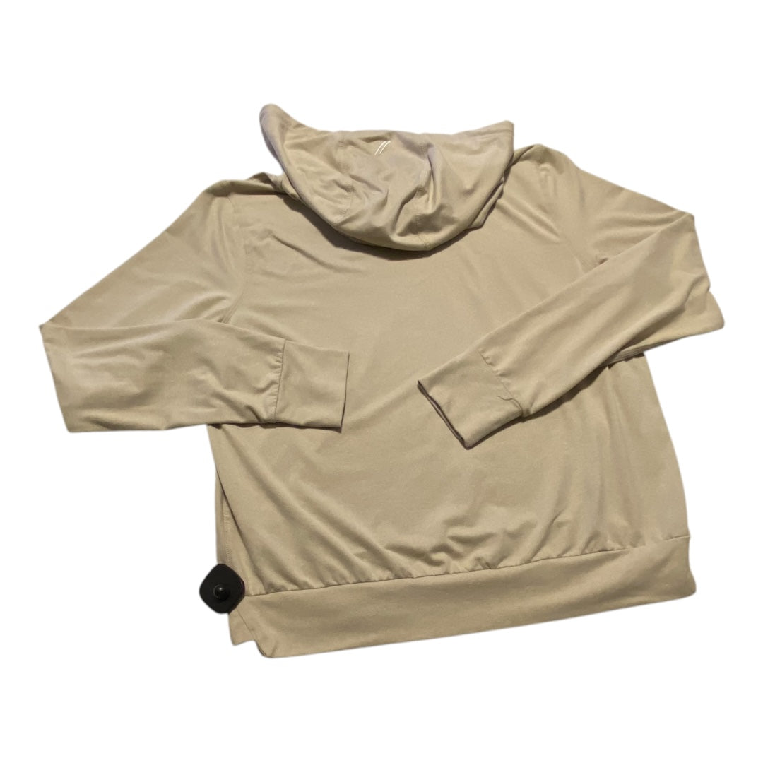 Athletic Top Long Sleeve Hoodie By Thread And Supply In Tan, Size: L