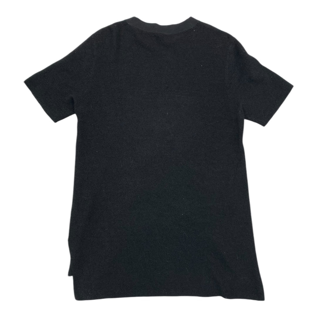 Top Short Sleeve Designer By Eileen Fisher In Black, Size: S