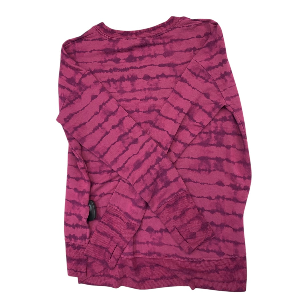 Athletic Top Long Sleeve Crewneck By Athleta In Pink & Purple, Size: S