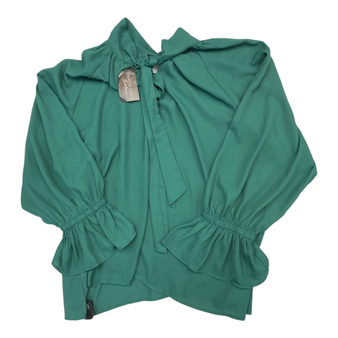 Top Long Sleeve By Oddi In Green, Size: 2x