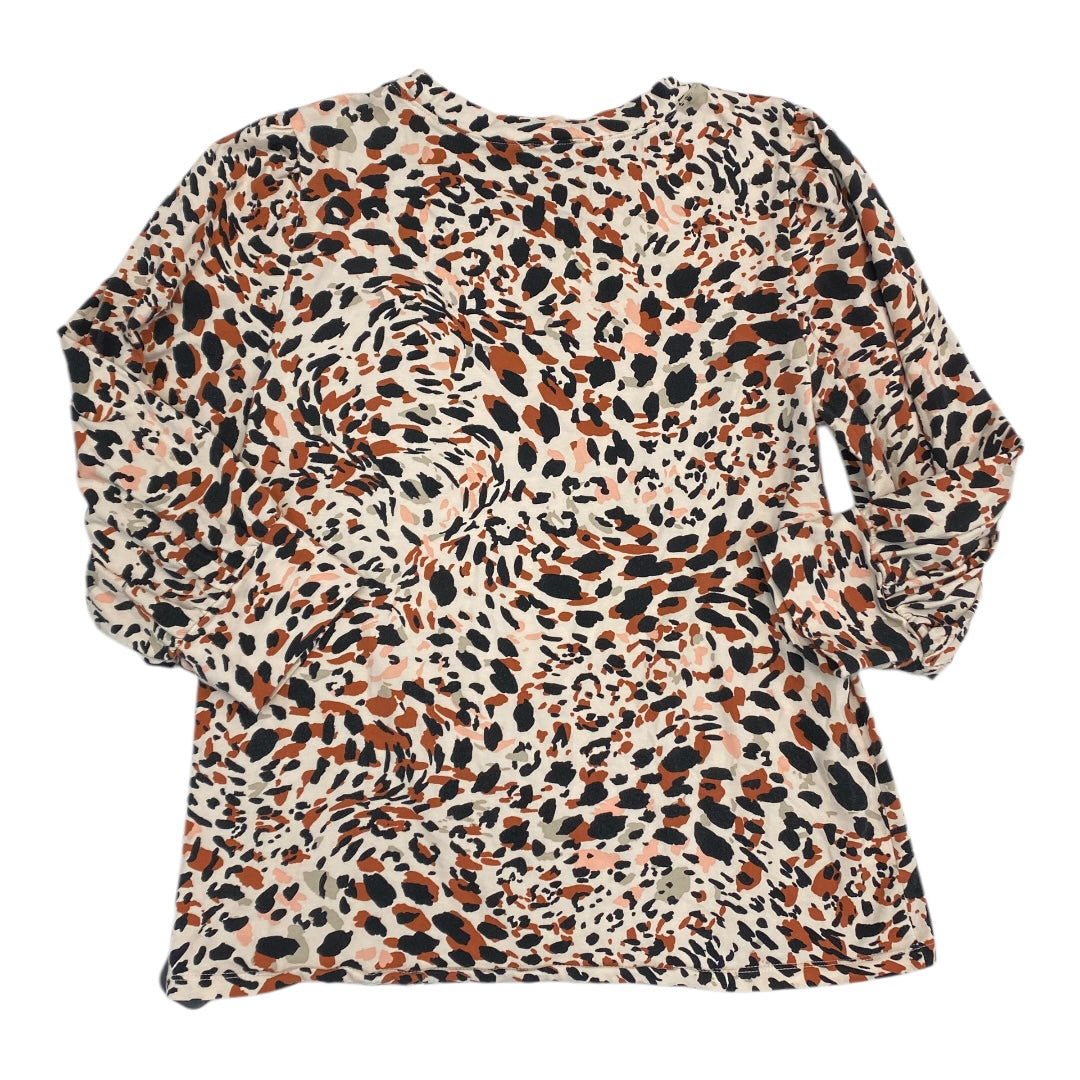 Top 3/4 Sleeve By Ann Taylor In Animal Print, Size: M