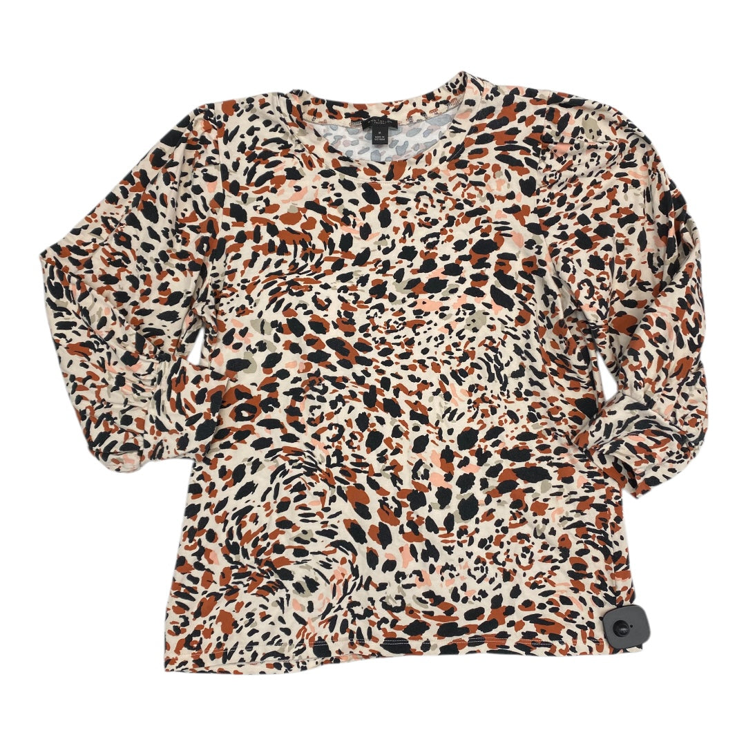 Top 3/4 Sleeve By Ann Taylor In Animal Print, Size: M