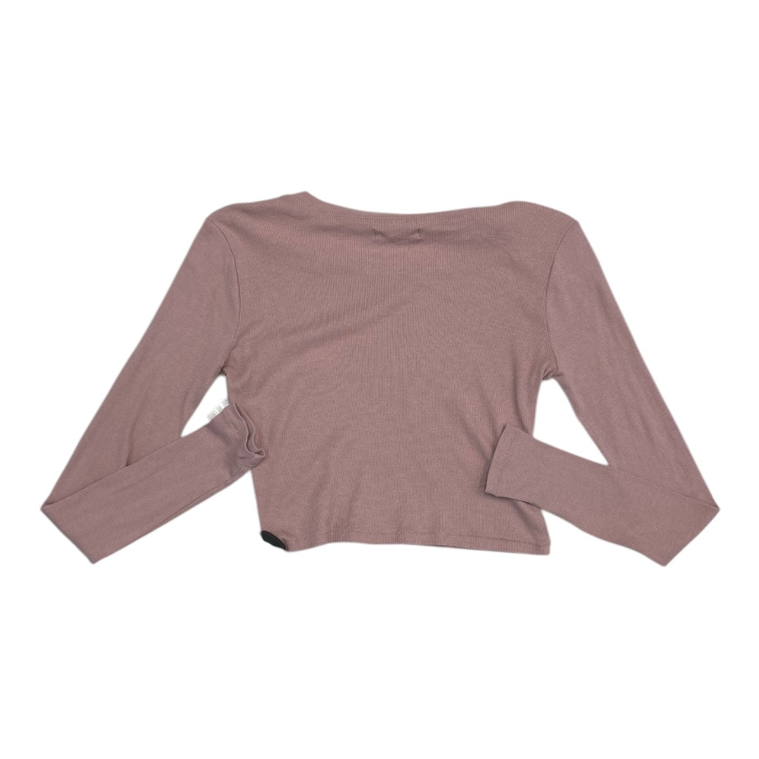 Top Long Sleeve Basic By Madewell In Pink, Size: S