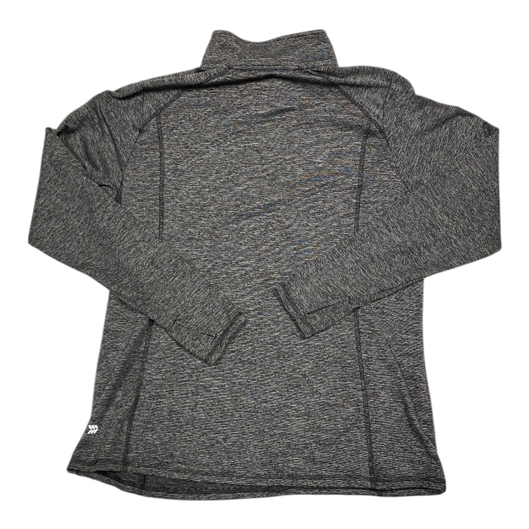 Athletic Top Long Sleeve Collar By All In Motion In Grey, Size: 1x