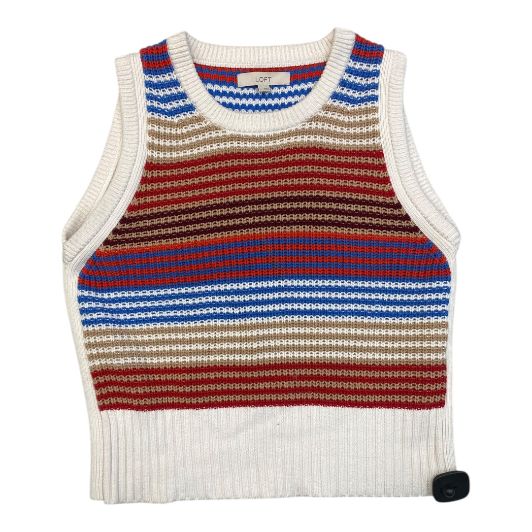 Vest Sweater By Loft In Multi-colored, Size: L