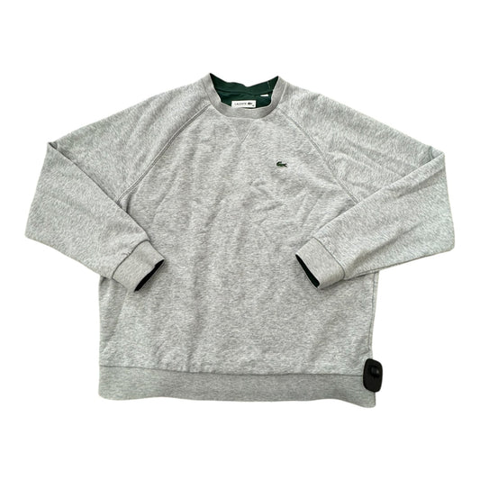 Sweatshirt Crewneck By Lacoste In Grey, Size: S