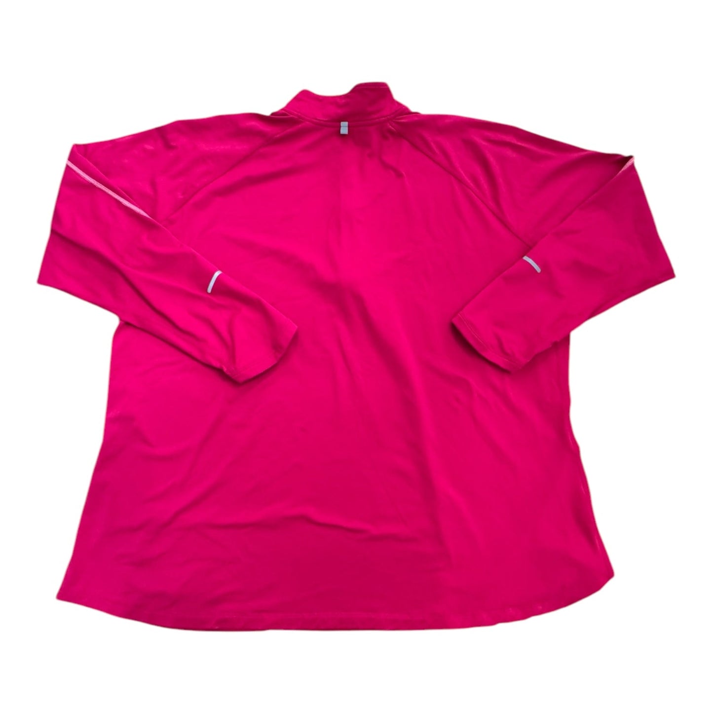 Athletic Top Long Sleeve Collar By Nike In Pink, Size: 3x