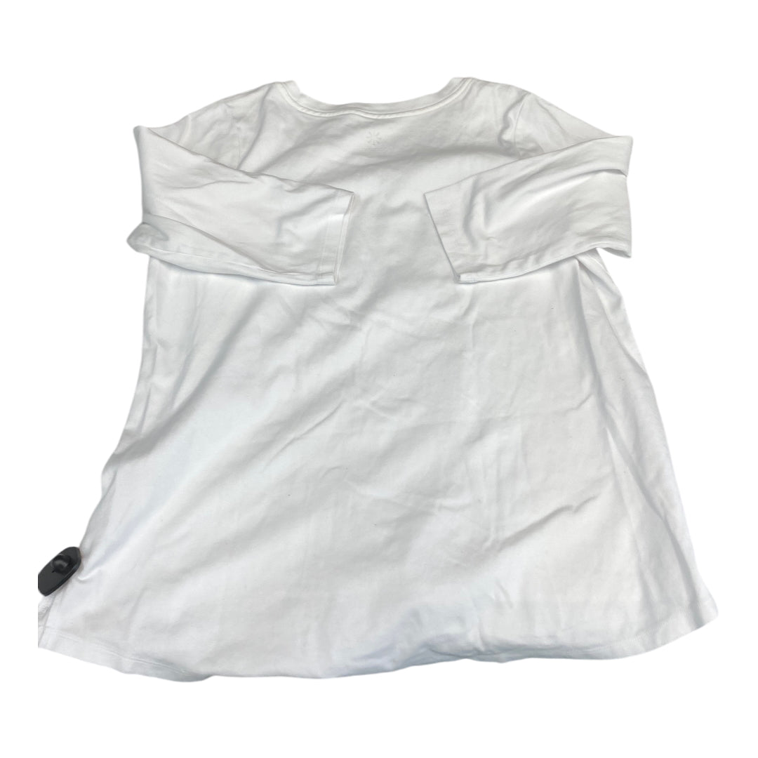 Top 3/4 Sleeve By Isaac Mizrahi Live Qvc In White, Size: 2x