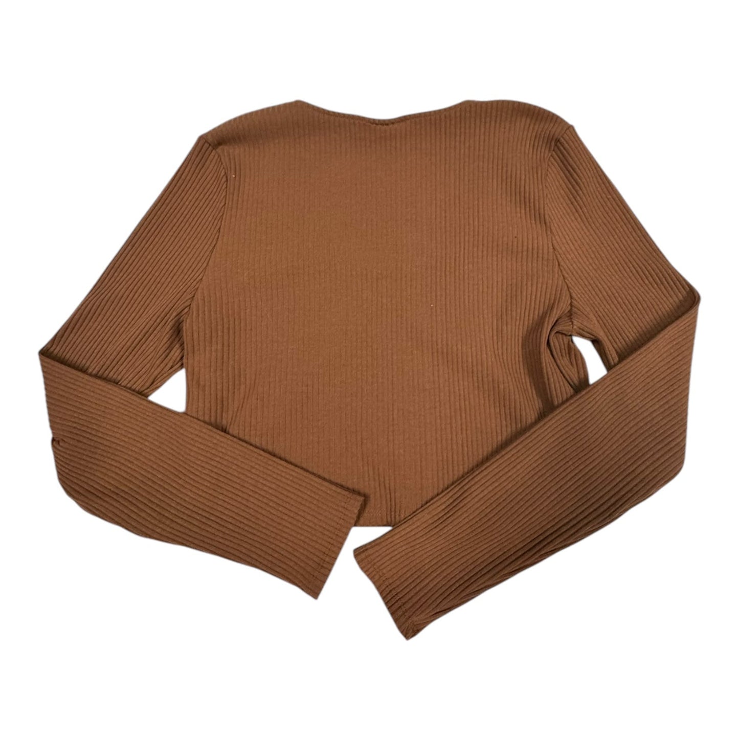 Top Long Sleeve By Bar Iii In Brown, Size: Xl