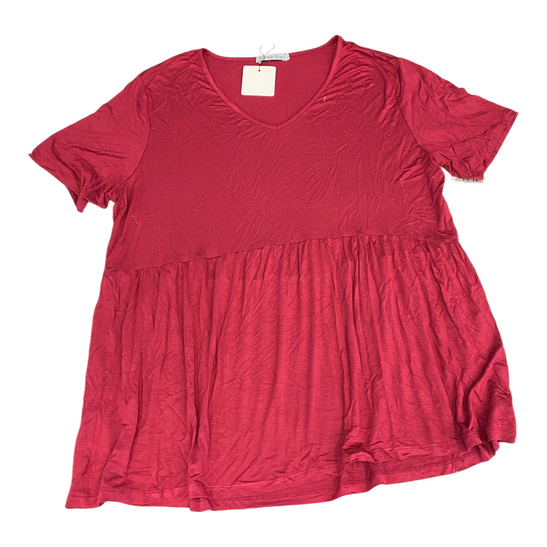 Top Short Sleeve By Cmc In Red, Size: 3x