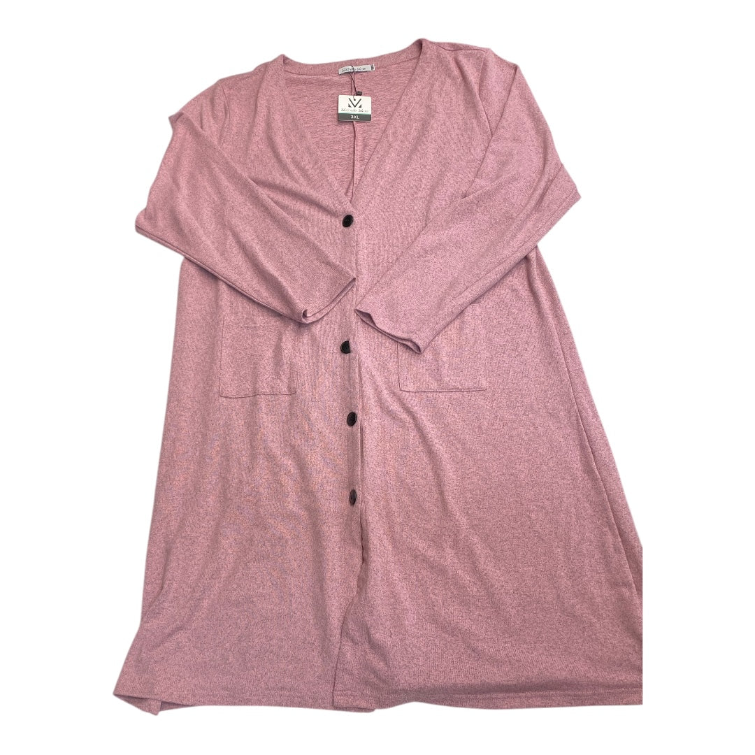 Cardigan By Cmc In Pink, Size: 3x