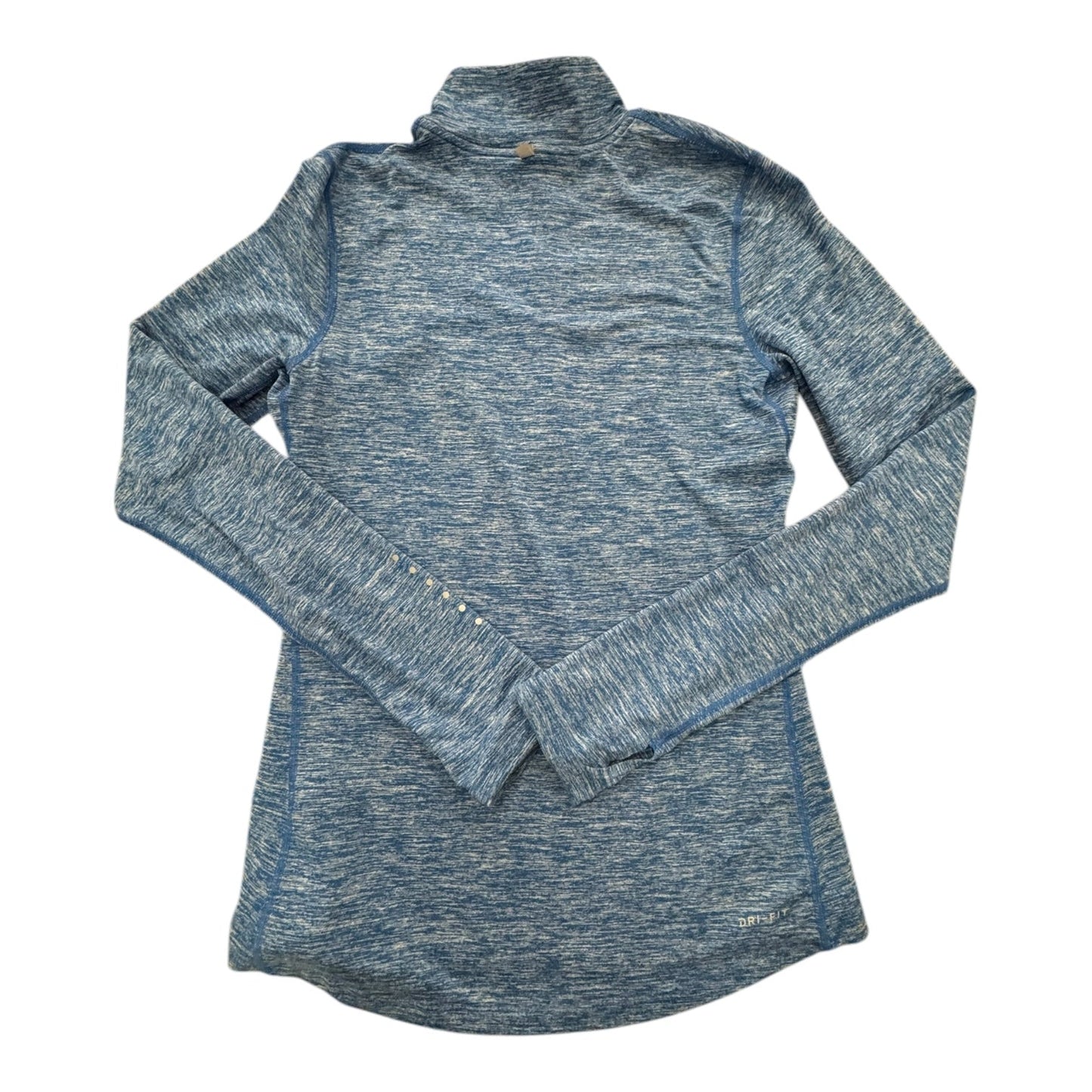 Athletic Top Long Sleeve Collar By Nike In Blue, Size: Xs