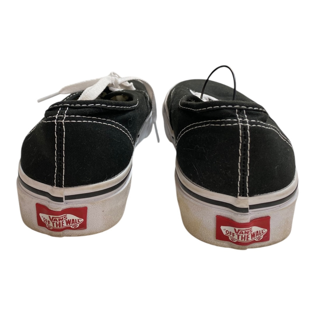 Shoes Sneakers By Vans In Black & White, Size: 9