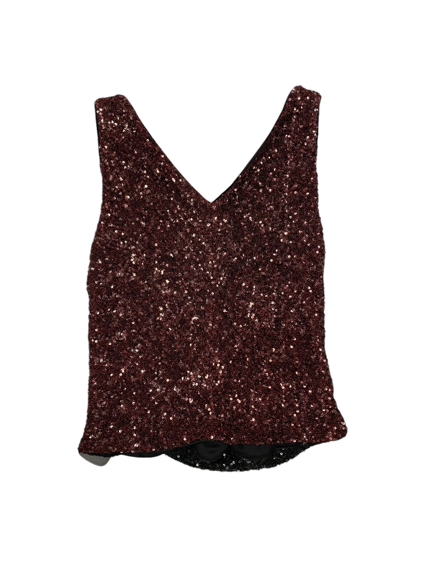 Top Sleeveless By Express In Black & Red, Size: M