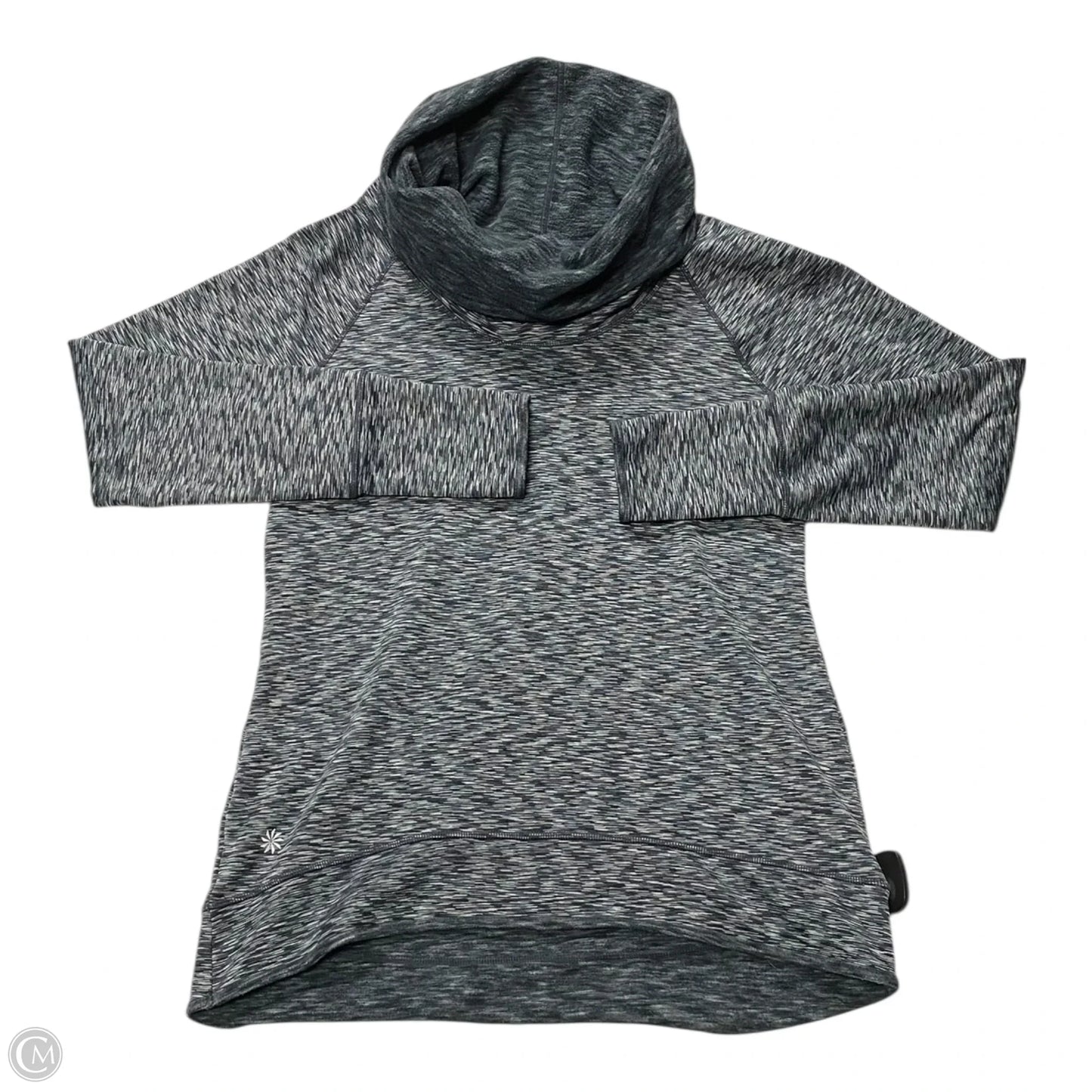 Athletic Top Long Sleeve Collar By Athleta In Grey, Size: M