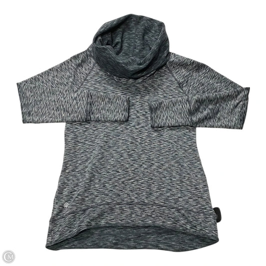 Athletic Top Long Sleeve Collar By Athleta In Grey, Size: M