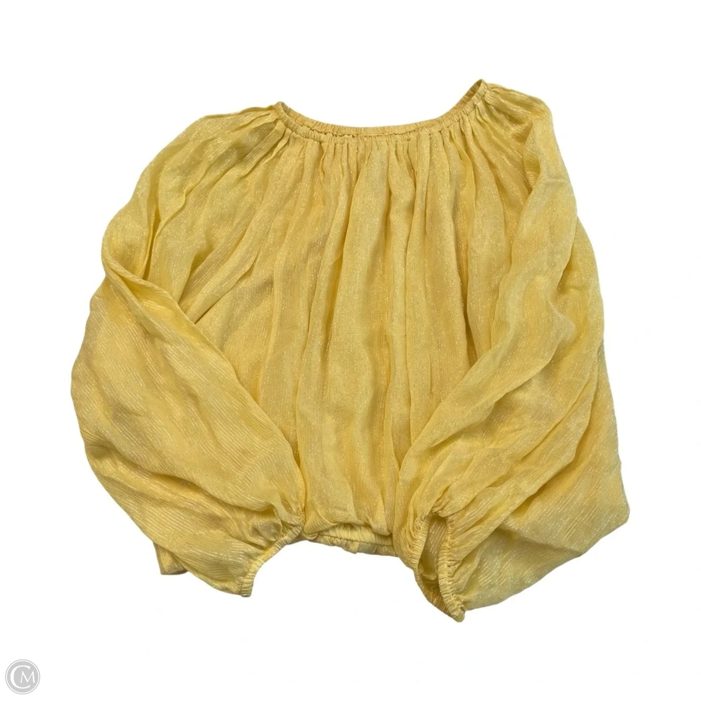 Top Long Sleeve By Parker In Yellow, Size: L