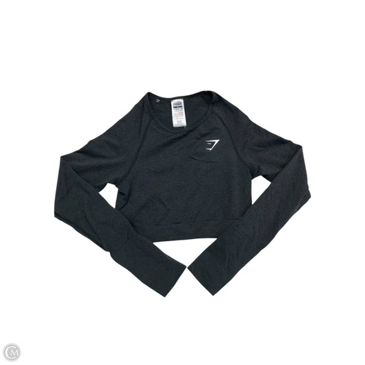 Athletic Top Long Sleeve Crewneck By Gym Shark In Grey, Size: M