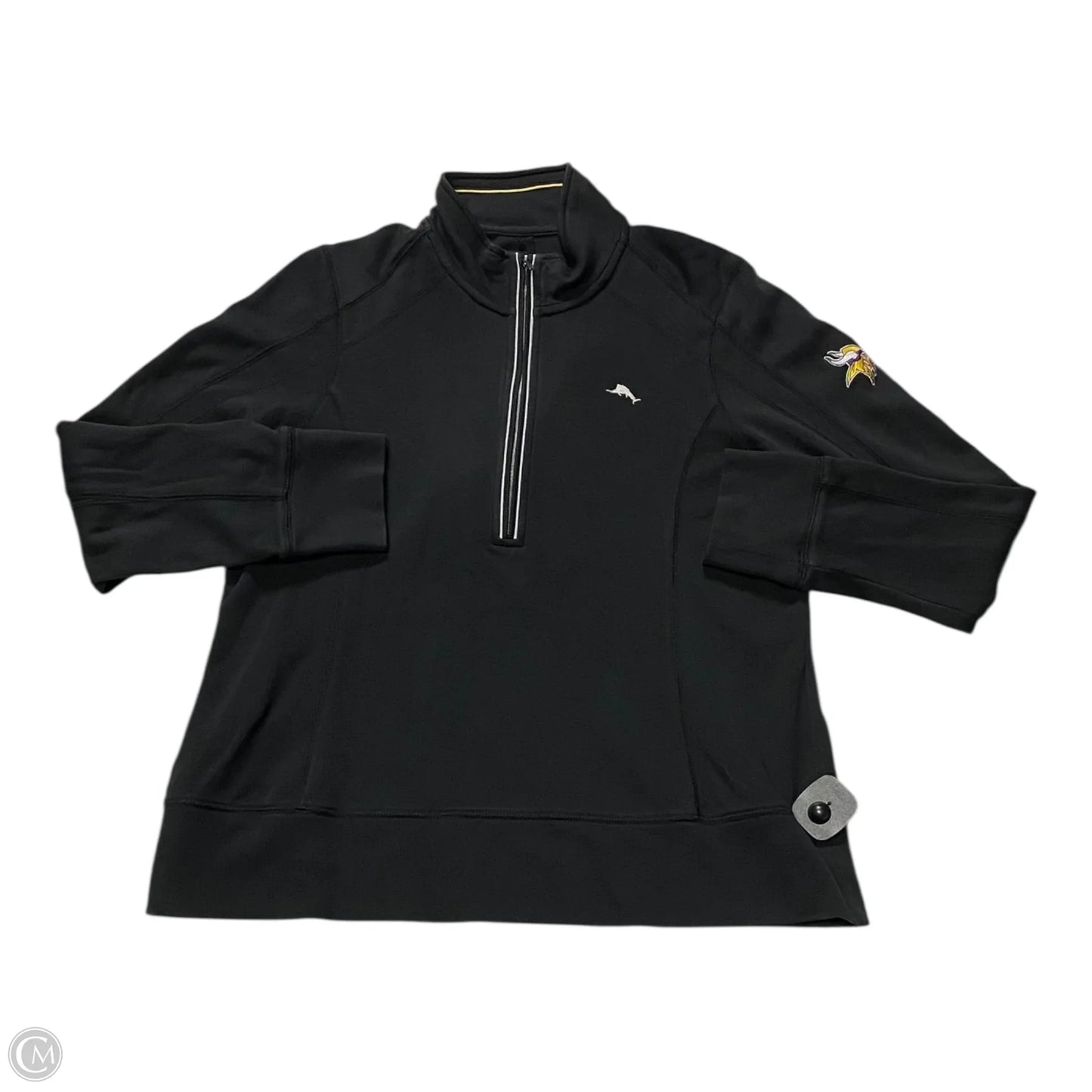 Athletic Sweatshirt Collar By Tommy Bahama In Black, Size: L