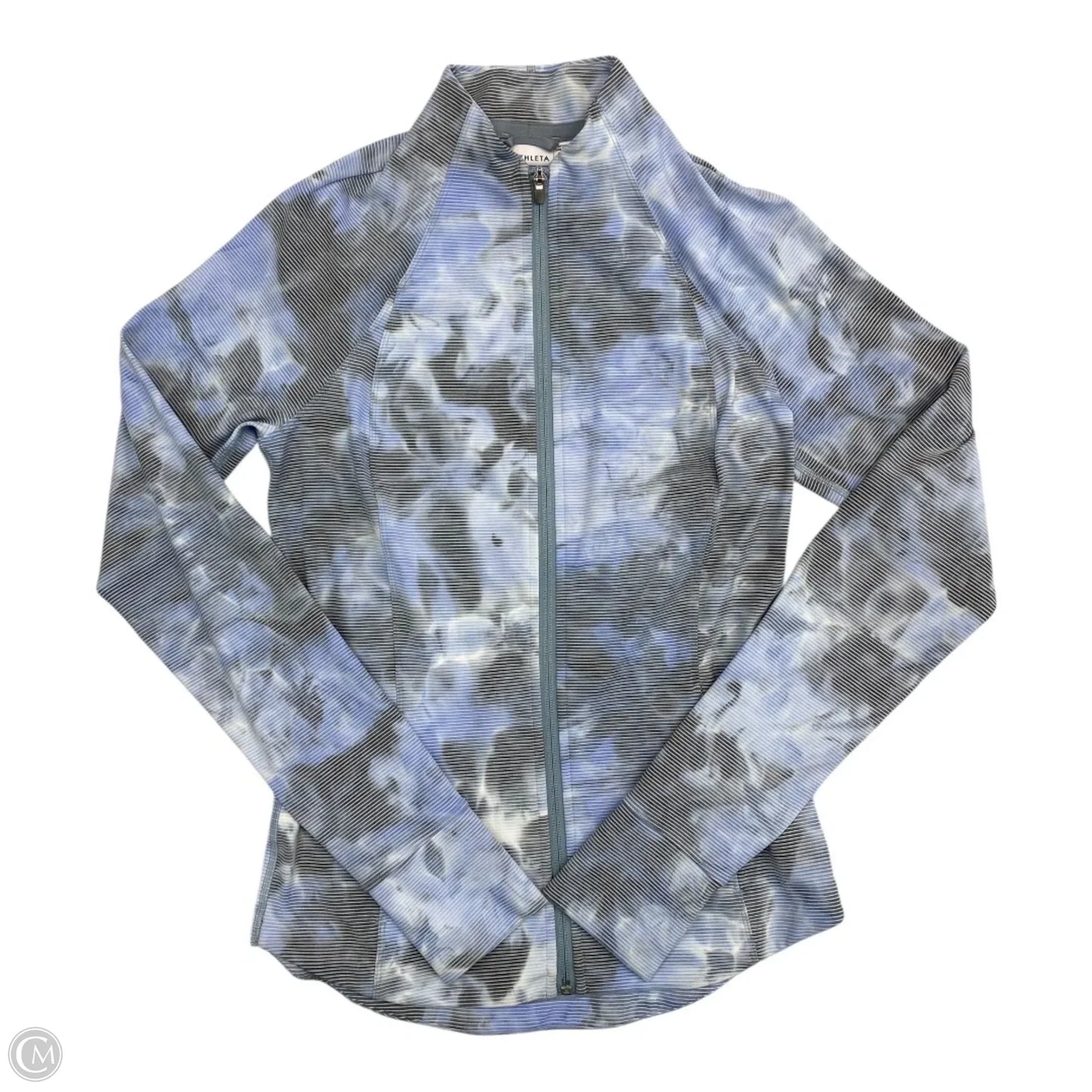 Athletic Jacket By Athleta In Black & Grey, Size: S