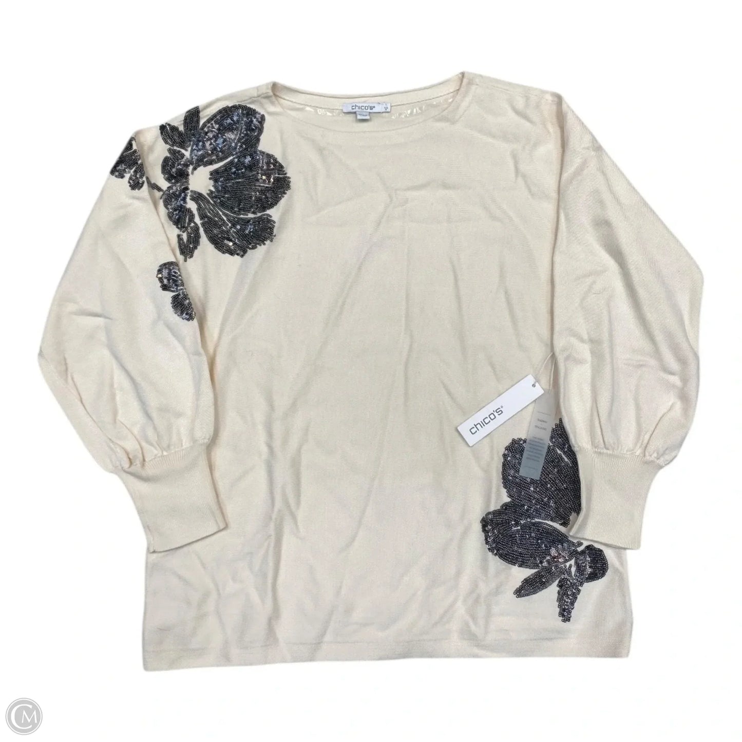 Sweater By Chicos In Cream, Size: M