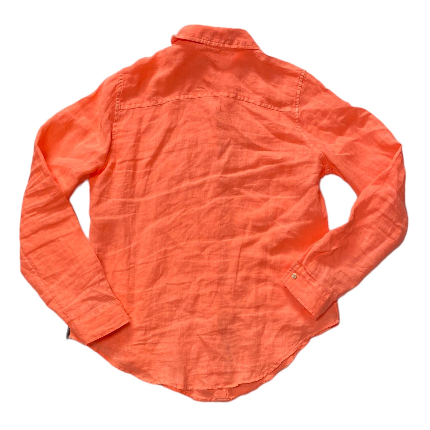 Orange Top Long Sleeve Designer Lilly Pulitzer, Size S