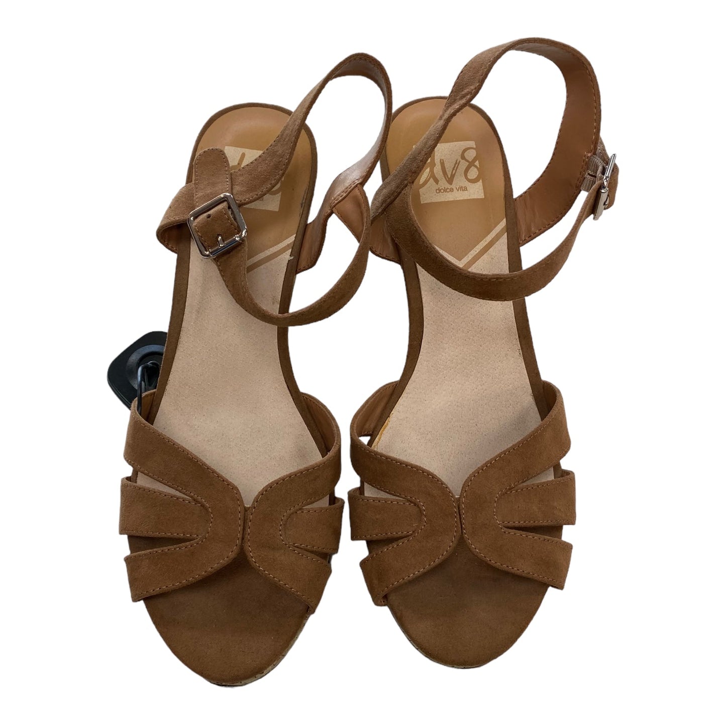 Brown Sandals Heels Wedge Dolce Vita, Size 8.5