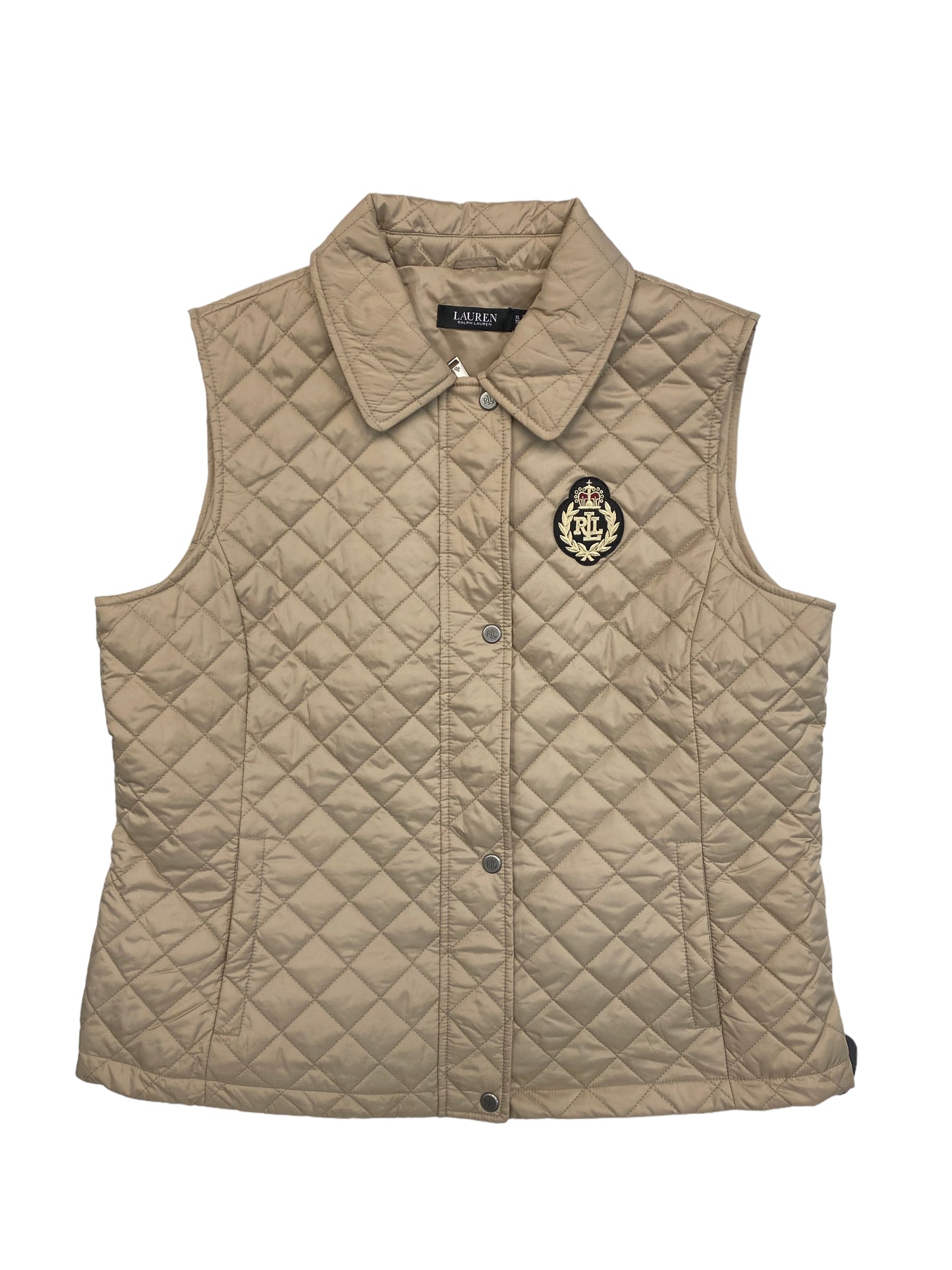 Tan Vest Puffer & Quilted Ralph Lauren, Size Xl