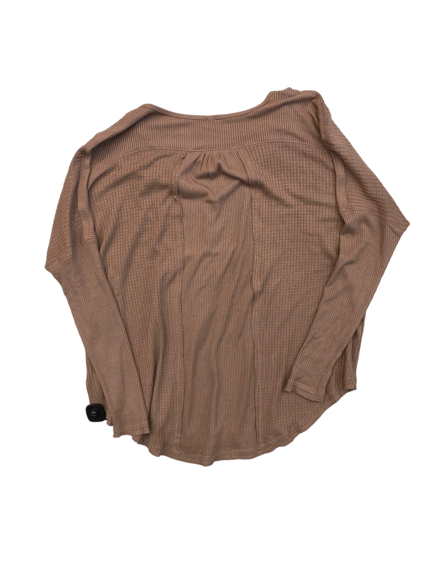 Brown Top Long Sleeve Free People, Size L
