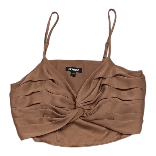 Top Sleeveless By Express In Brown, Size: S