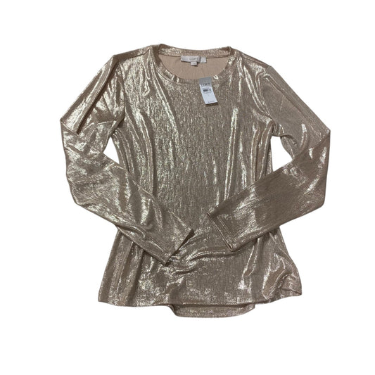 Top Long Sleeve By Loft In Gold, Size: L