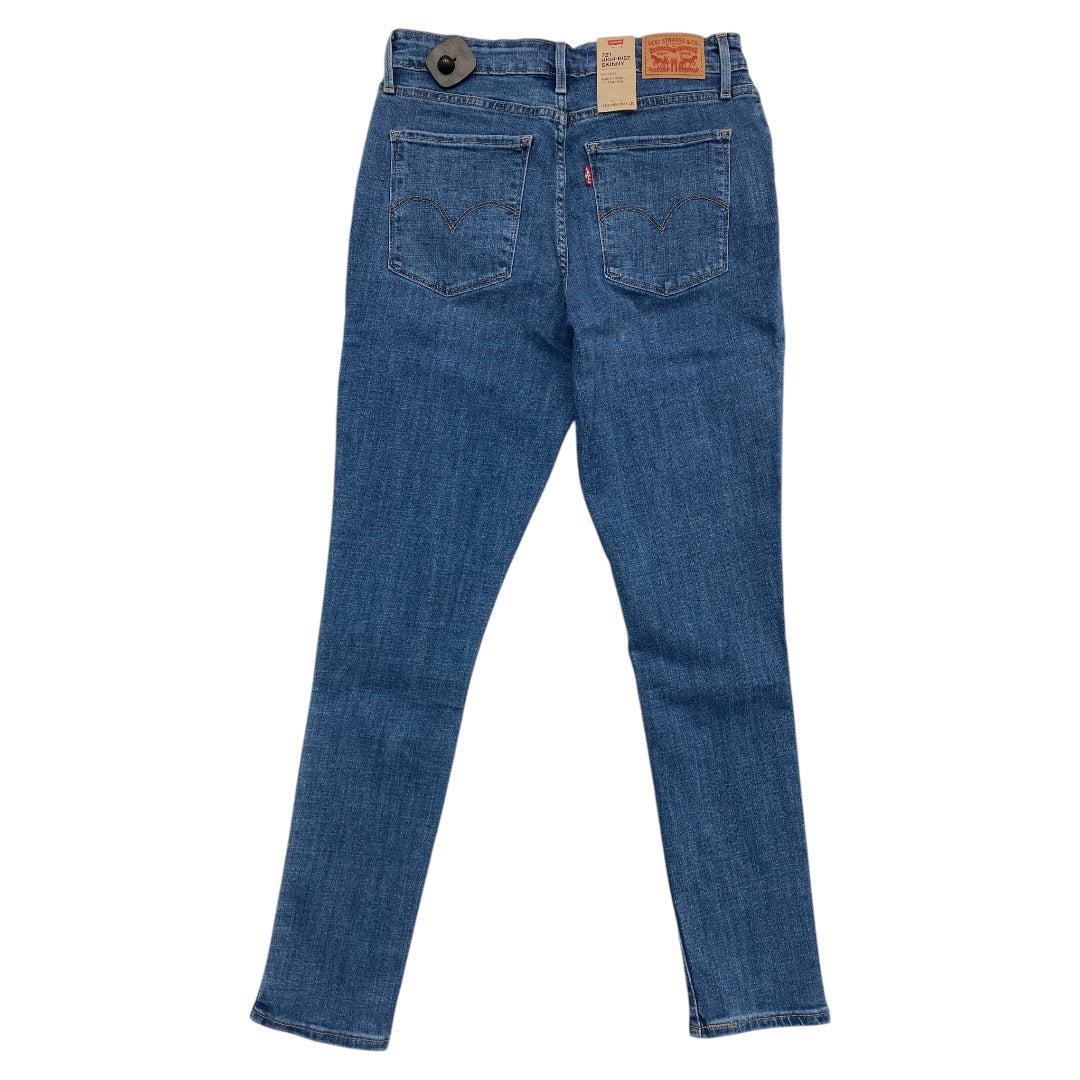 Jeans Skinny By Levis In Blue Denim, Size: 12