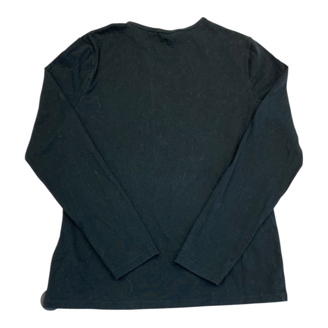 Top Long Sleeve Basic By Ralph Lauren In Black, Size: L