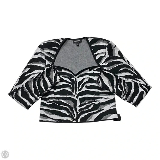 Sweater By Express In Zebra Print, Size: M