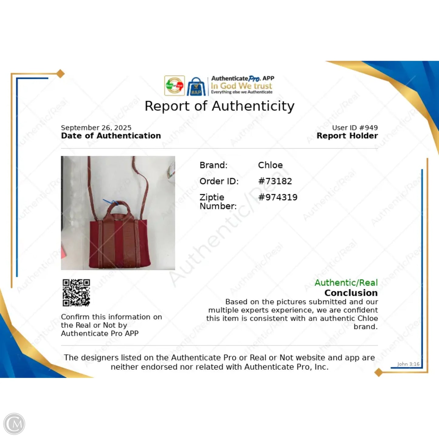 Handbag Luxury Designer By Chloe, Size: Small