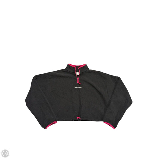 Athletic Jacket By Adidas In Black & Pink, Size: L