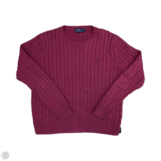 Sweater By Polo Ralph Lauren In Pink, Size: Xl