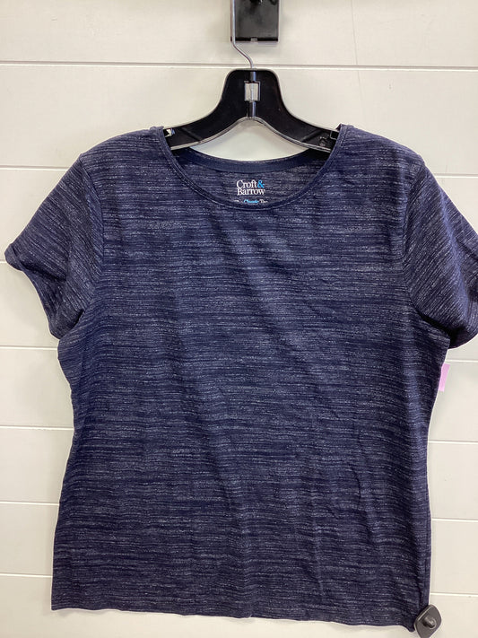 Top Ss Basic By Croft And Barrow In Navy, Size:M