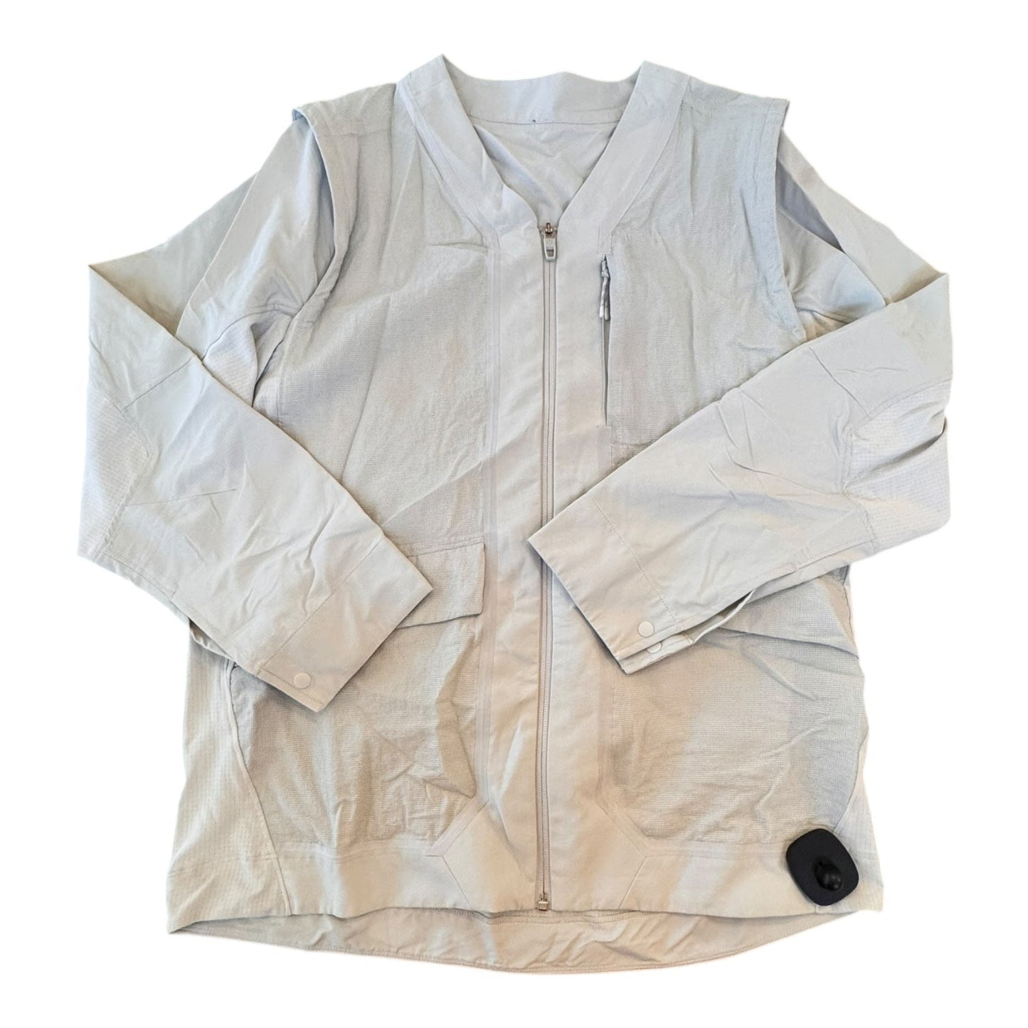 Athletic Jacket By Lululemon In Grey, Size:S