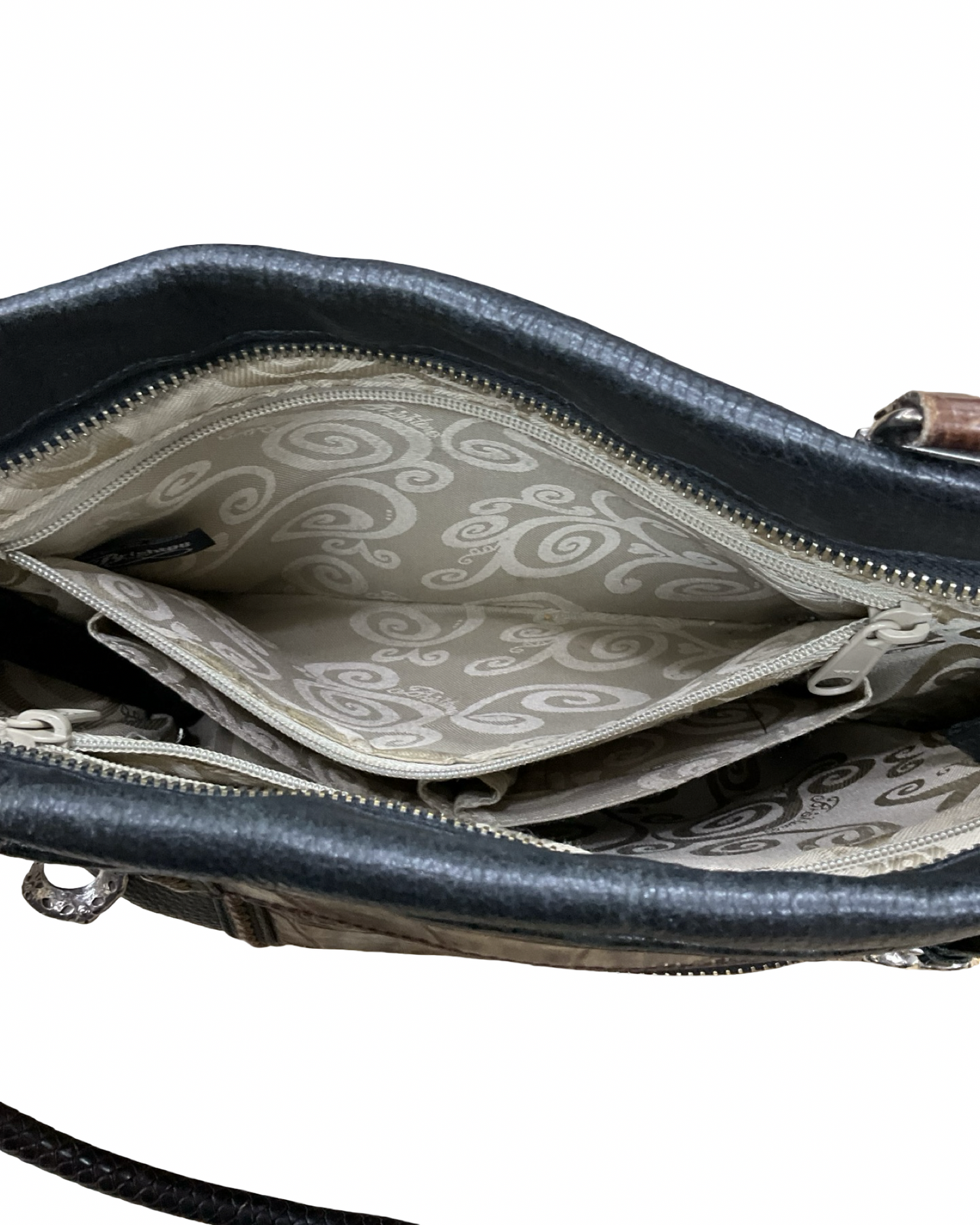Handbag By Brighton In Black & Brown, Size:Medium