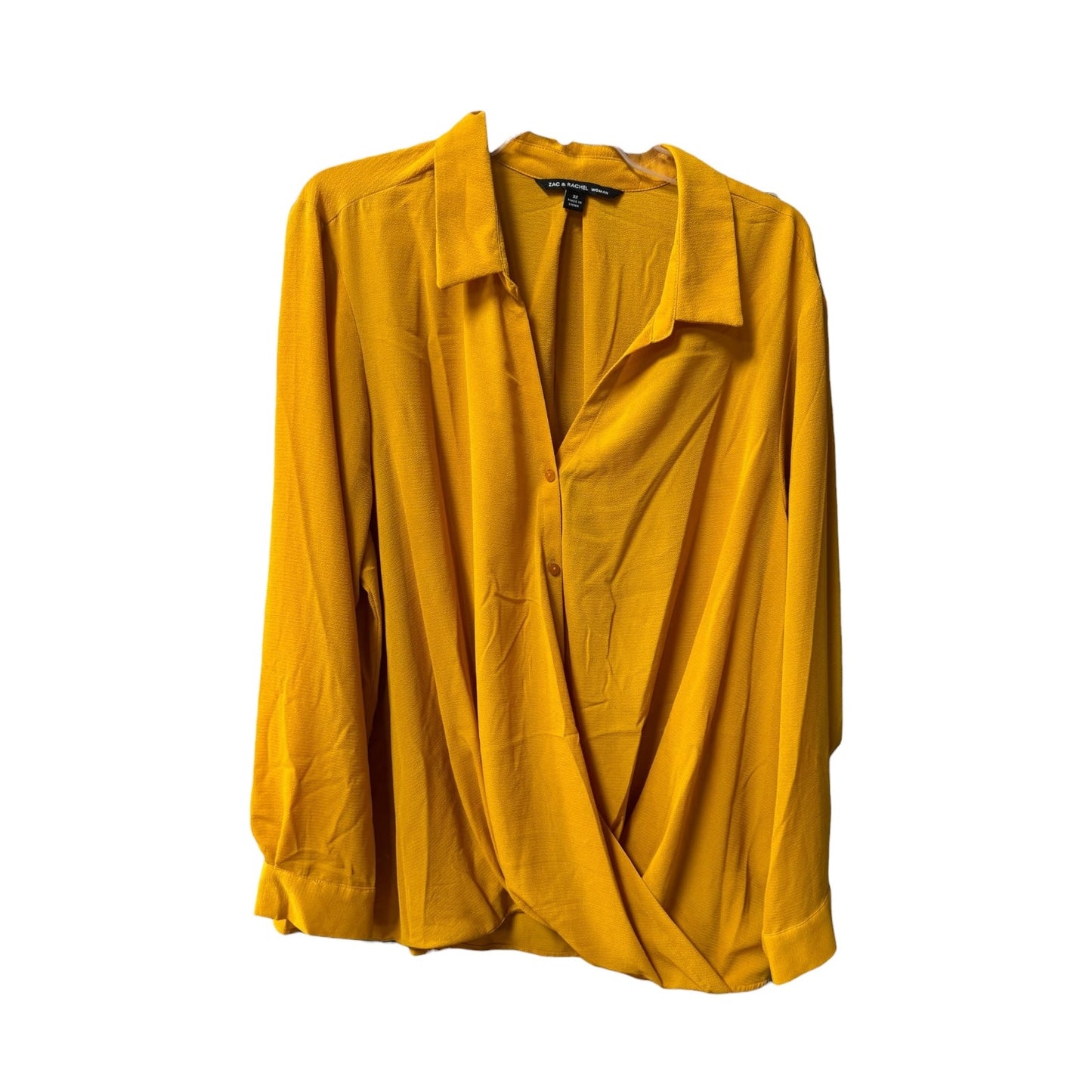 Top Long Sleeve By Zac And Rachel In Mustard, Size: 3x