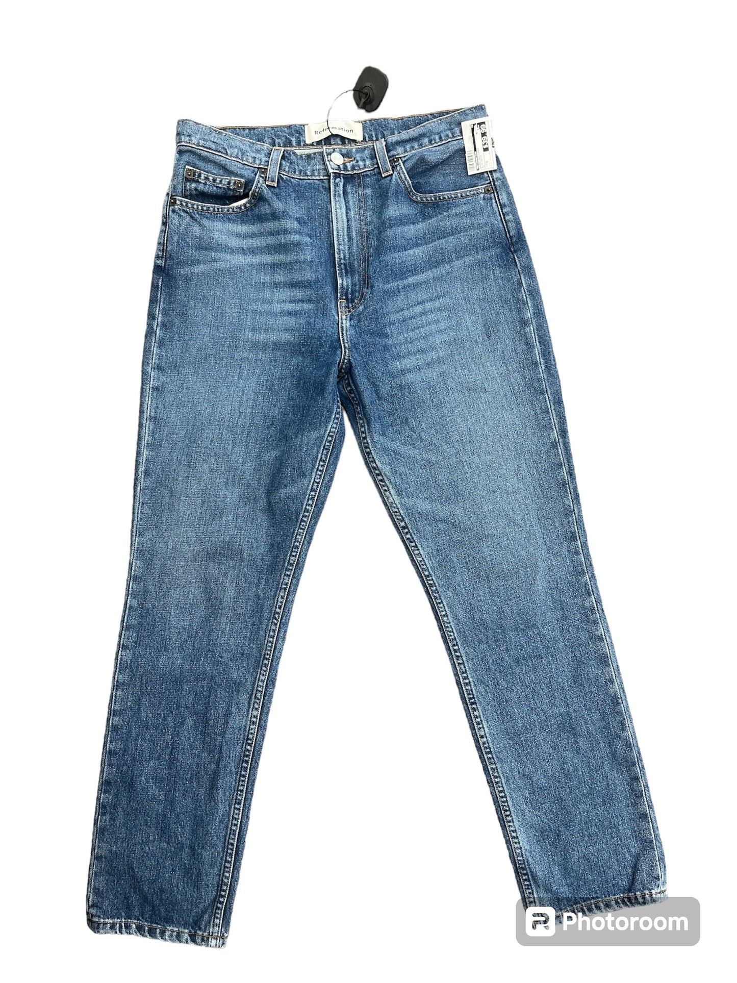 Blue Denim Jeans Designer Reformation, Size 8