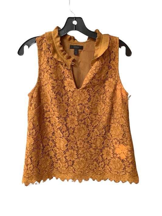 Top Sleeveless By J. Crew In Orange, Size: S