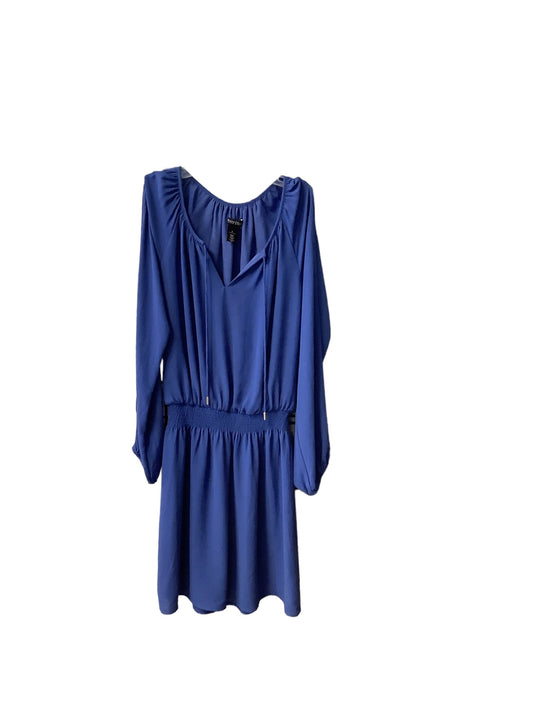 Blue Dress Casual Short White House Black Market, Size 0