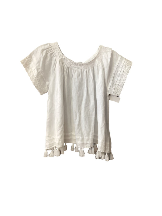 White Top Short Sleeve Rachel Zoe, Size S