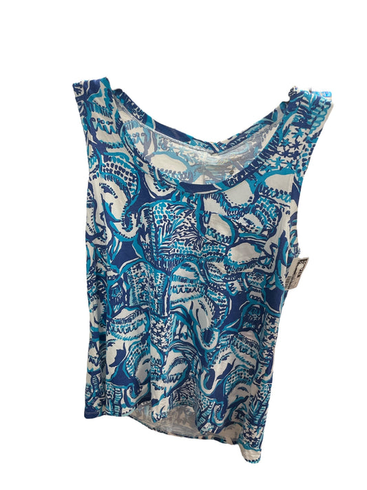 Blue & White Tank Top Designer Lilly Pulitzer, Size Xs