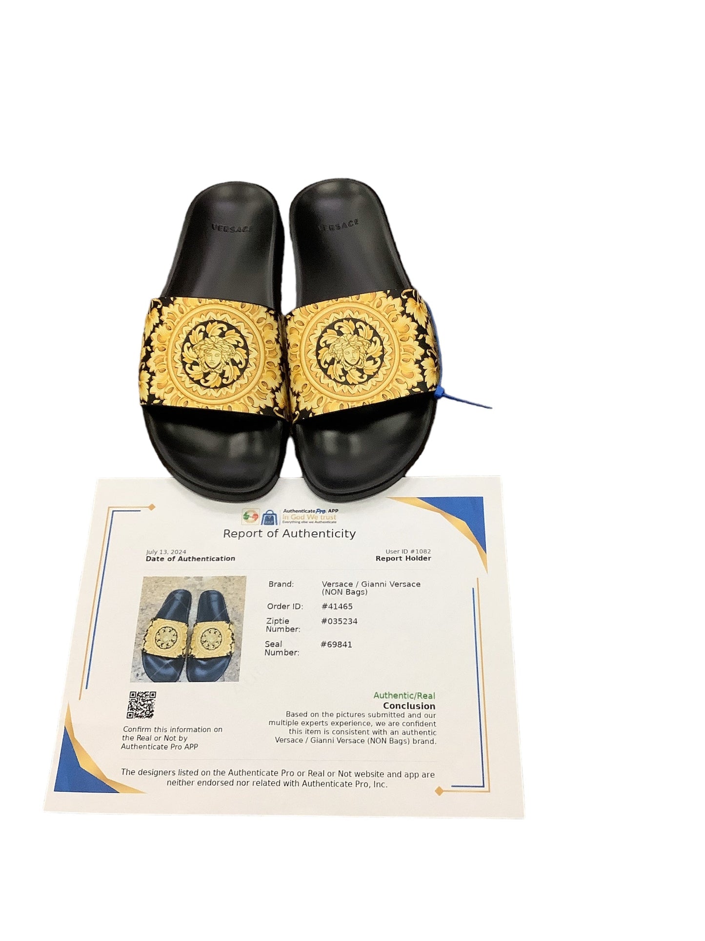 Black & Yellow Sandals Luxury Designer Versace, Size 10