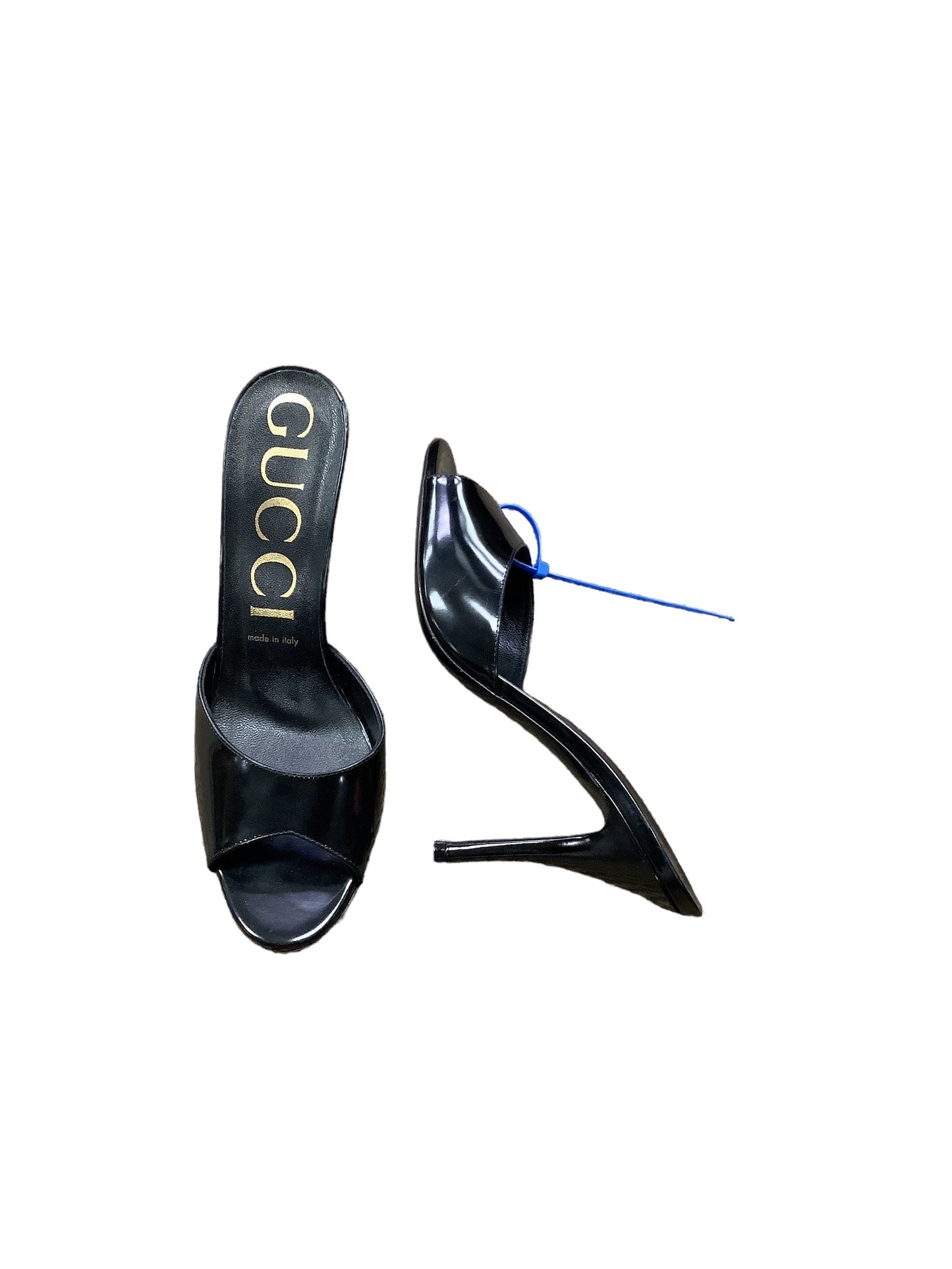 Black Sandals Luxury Designer Gucci, Size 9.5