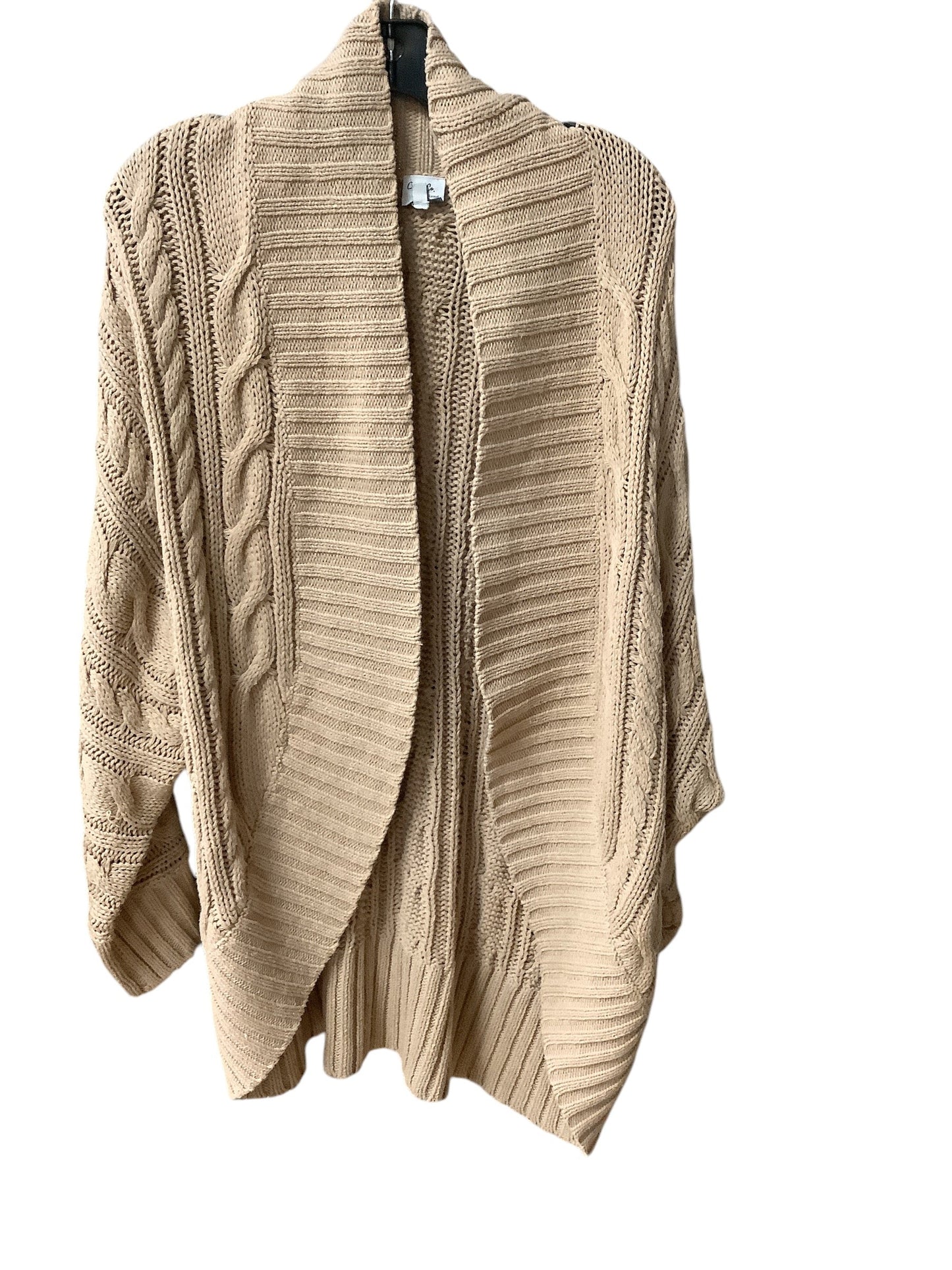 Sweater Cardigan By Cozy In Tan, Size: 1x