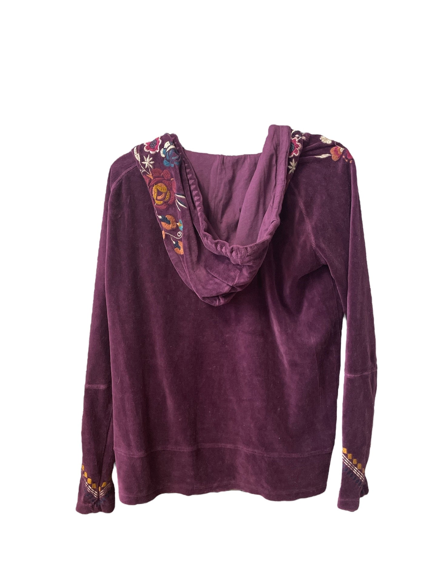 Sweatshirt Hoodie By Johnny Was In Purple, Size: M